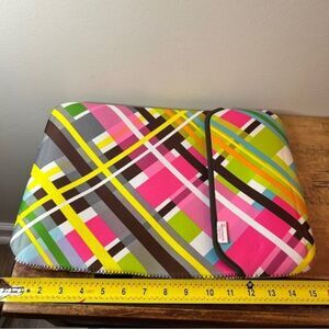 The Macbeth Collection plaid large cushioned laptop protector case